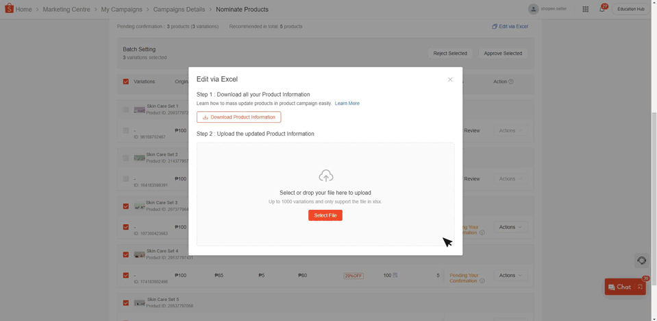 Nominating Products in My Campaigns | Shopee PH Seller Education Hub